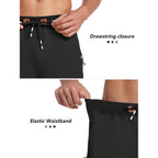 Geek Lighting Mens Shorts Casual Cotton Drawstring Zipper Pockets Elastic Waist Lightweight Summer Athletic Beach Shorts
