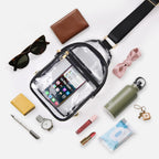 Clear Bag Stadium Approved With Front Pocket,Clear Crossbody Purse Bag For Women Men For Concerts Sports Festivals