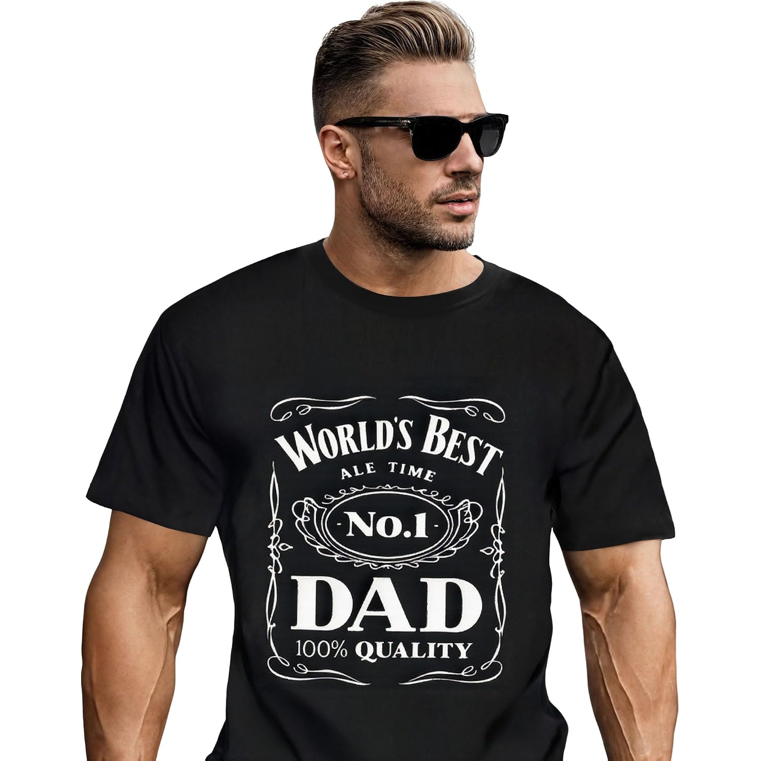 World´S Best No. 1 Dad Daddy Father Day Giftst-Shirt Black