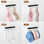 Topia Hanger 20 Hooks 2 In 1 Belt Tie Hanger For Closet Max 30 Belts With 30 Ties Capacity, Belt Tie Racks Wooden Hanger For Closet Organizer Storage “U” Fit For Belt And “一” Fit For Tie - Ct47B