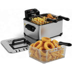 Alpha Living Electric Deep Fryer – 4.5L Deep Fryer With Basket With 2-Quart And 4-Quart Baskets – High-Grade Stainless Steel – Temperature Control And Timer – Ideal For Fried Chicken, Fries