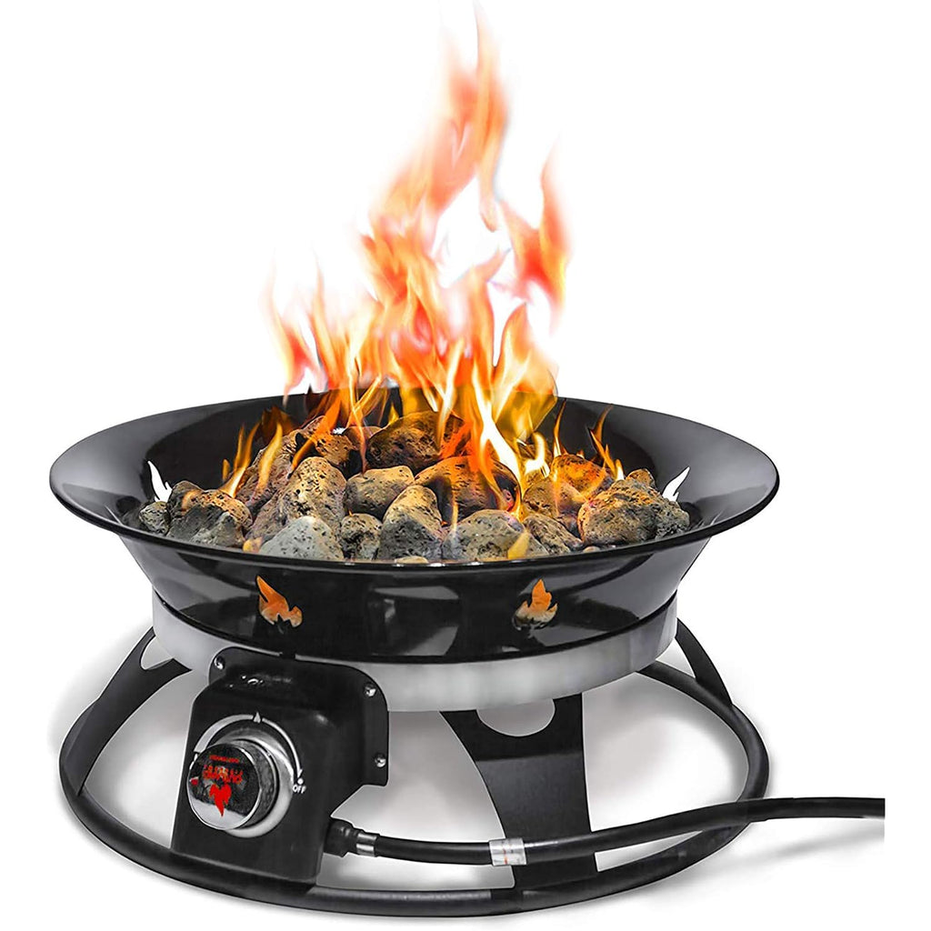 Outland Living Portable Propane Fire Pit, 21-Inch, 58,000 Btu With Fire Pit Cover & Carry Kit, Smokeless Gas Firebowl | Perfect For Camping, Patio, Backyard, Tailgating, Deck, Rv| Black 863 Cypress