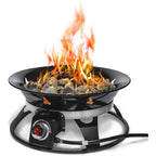 Outland Living Portable Propane Fire Pit, 21-Inch, 58,000 Btu With Fire Pit Cover & Carry Kit, Smokeless Gas Firebowl | Perfect For Camping, Patio, Backyard, Tailgating, Deck, Rv| Black 863 Cypress