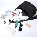 Medium Nylon Crossbody Crescent Bag: Slouchy Style Shoulder Casual With Adjustable Strap