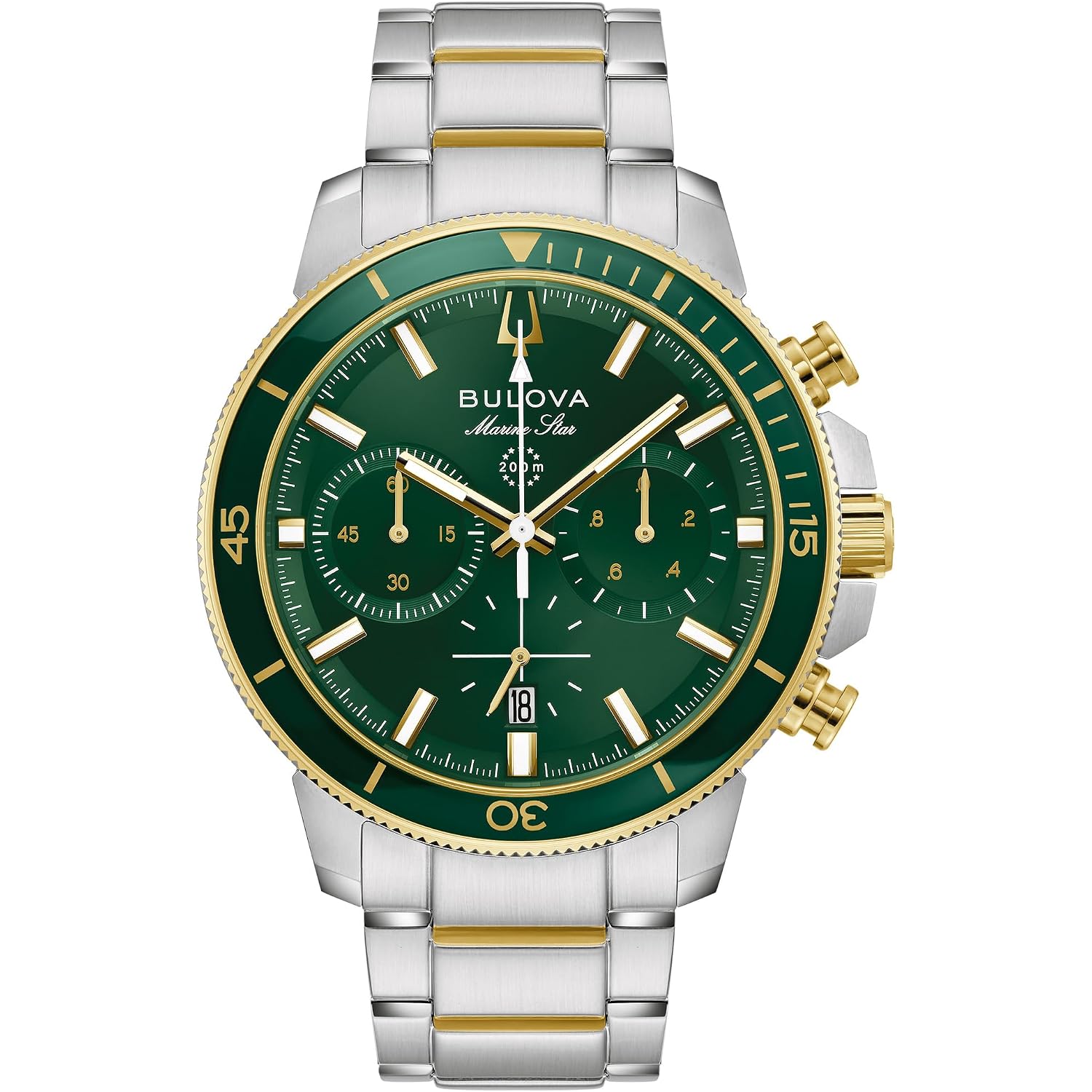 Bulova Men'S Marine Star Series C Two-Tone Stainless Steel 6-Hand Chronograph Quartz Watch