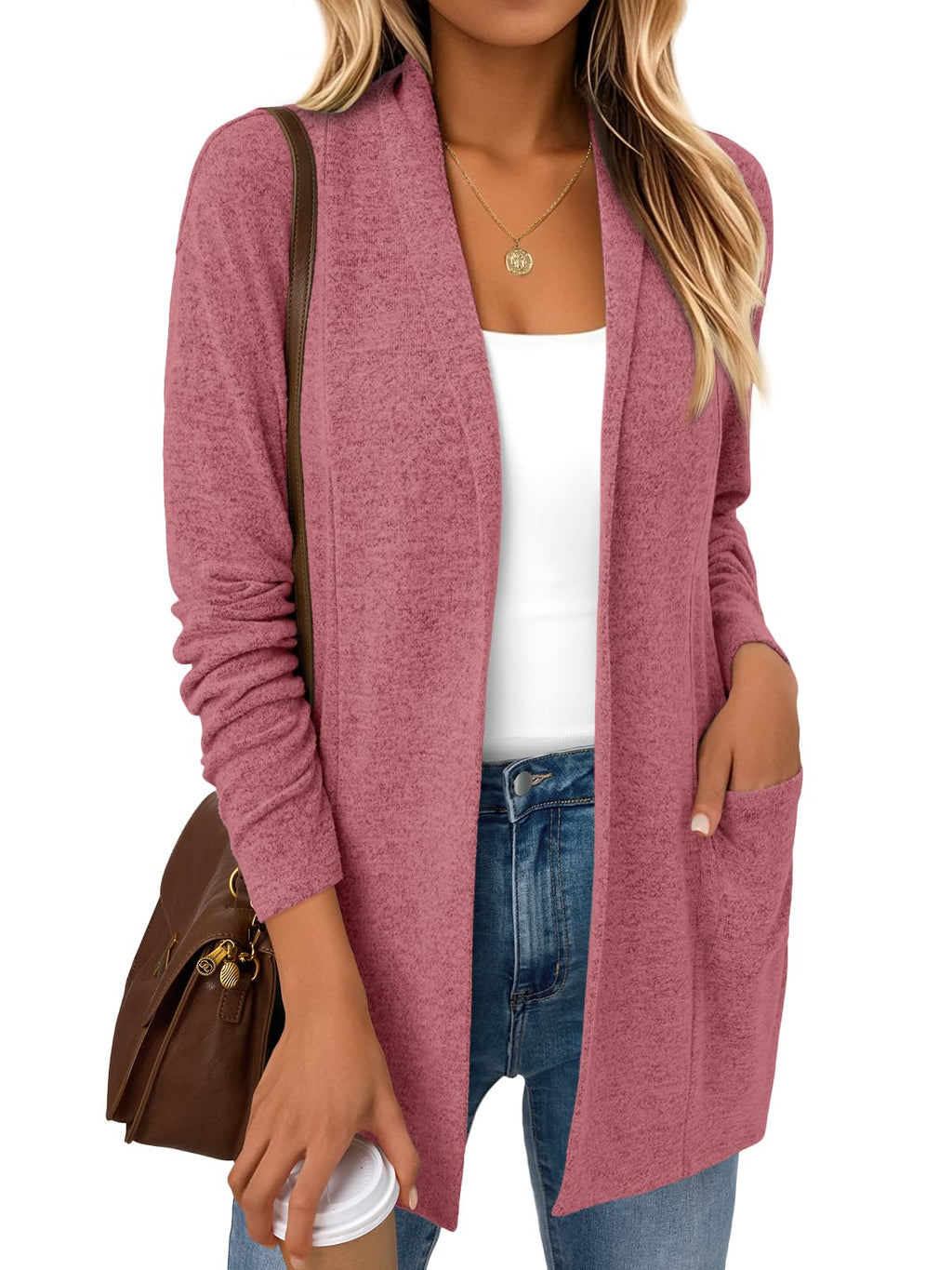LILLUSORY Cardigan for Women Lightweight Cardigans Fall Fashion Outfits | Open Front Long Cardigan with Pockets, Business Casual Travel Outfits
