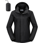 Outdoor Ventures Women'S Rain Jacket Lightweight Packable Waterproof Rain Coat With Hood For Travel Golf Hiking Windbreaker