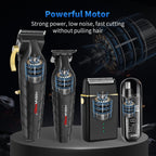 Hiena Pro Professional Cordless Hair Clipper For Men, Beard Trimmers, Electric Foil Shavers And Nose Hair Trimmer Set, Rechargeable Barber Clipper And Hair Cutting Grooming Kit