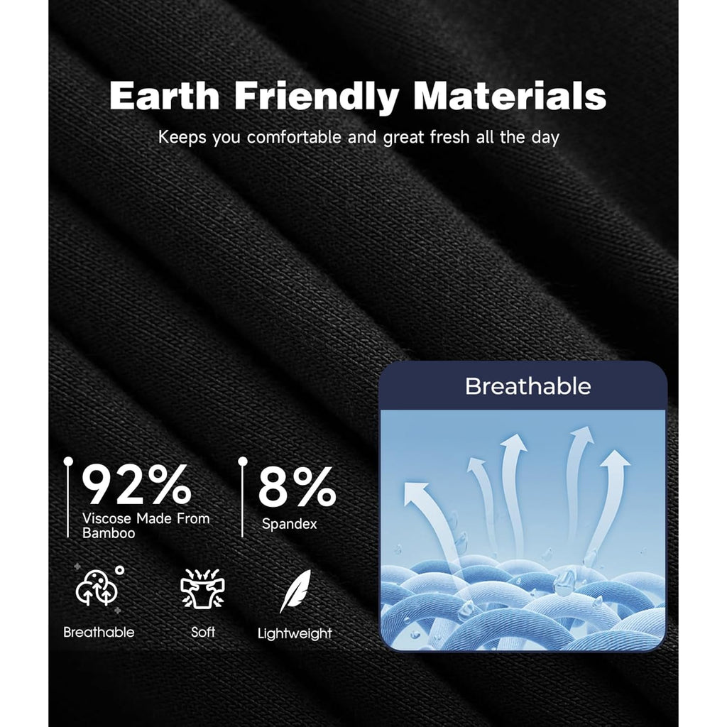 Bamboo Cool Men'S Ultra Comfortsoft Underwear, Moisture Wicking & Breathable No Ride Up Boxer Briefs With Fly, Multipack