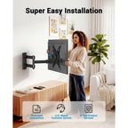 Pipishell Full Motion Tv Wall Mount For Echo Show 21/15 And 13-43 Inch Flat Curved Screen Tvs & Monitors, Max Vesa 200X200Mm Up To 44Lbs, Tv Mount Wall Bracket With Rotation Swivel Tilt Extension