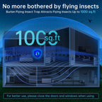 Flying Insect Trap Plug In Mosquito Bug Zapper Indoor Gnat Moth Catcher With 9W Night Uv Light, 10 Sticky Glue Board Refills For Home Office