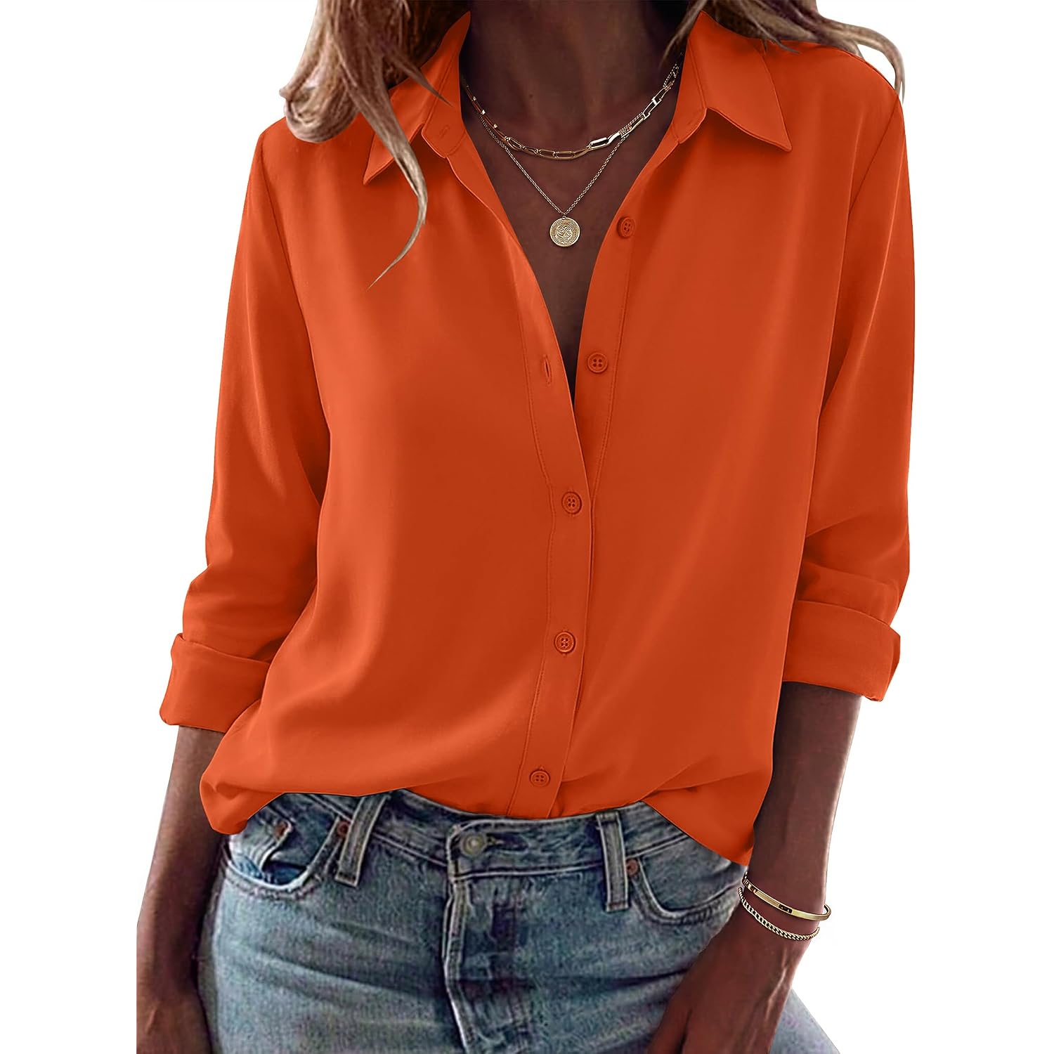 Zeagoo Blouses For Women Dressy Casual Long Sleeve Button Down Shirts Collared Summer Tops Fall Fashion Clothes