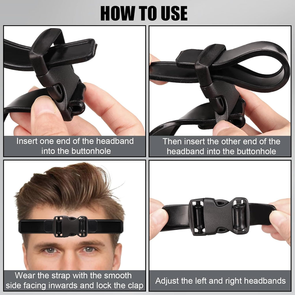 Fade Hair Trimming Guide For Men Haircut, Adjustable Silicone Curved Haircut Band, Curved Positioning Comb And Flat Top Comb For Home Diy Haircuts, Self Haircut Kit Guide Salon Styling Tools