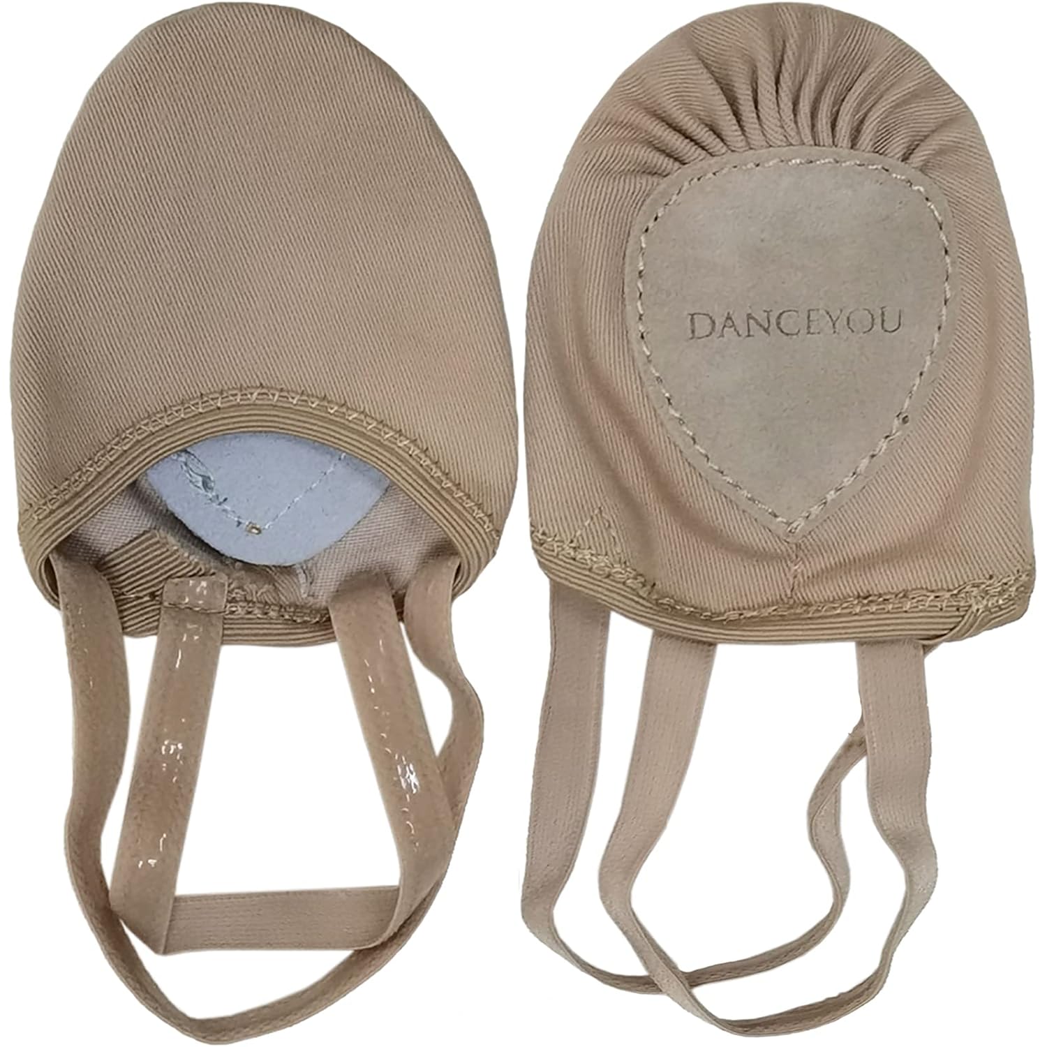 Danceyou Lyrical Shoes Stretch Canvas Half Sole Pirouette Turners | Stretch Canvas Upper, Suede Sole, Forefoot Pad, Gel Backing, Pirouette Turning, Lyrical Contemporary Jazz Ballet