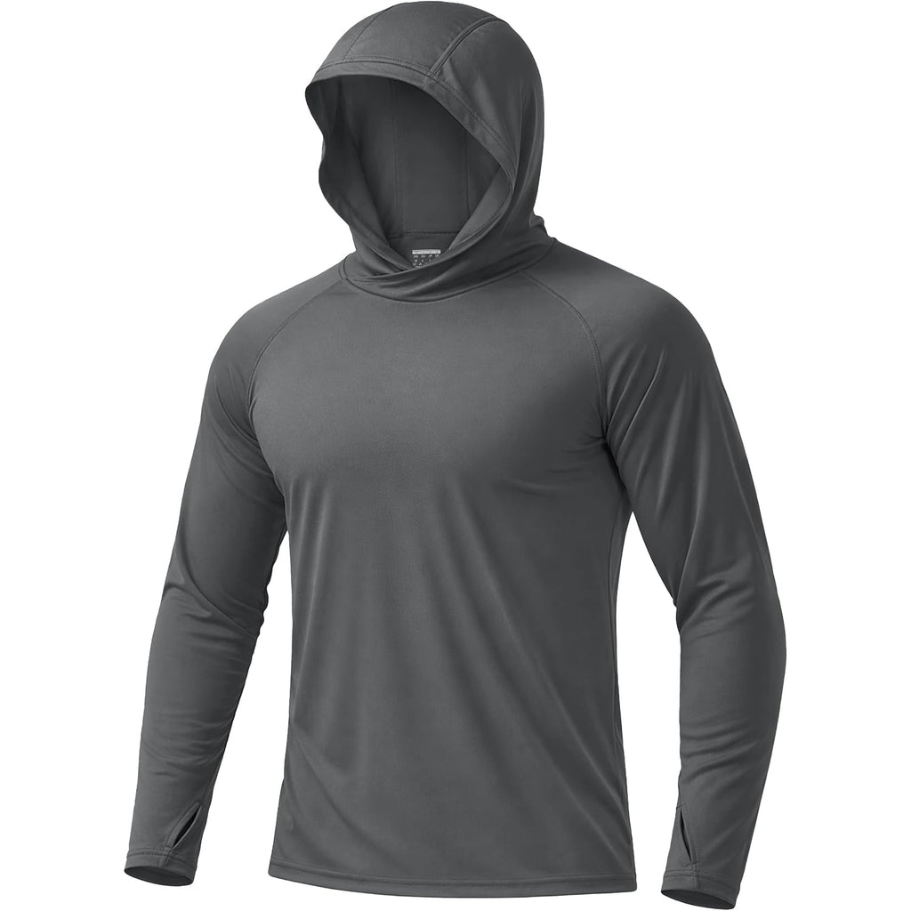 Boladeci Men'S Upf 50+ Sun Protection Hoodie Shirts Lightweight Long Sleeve Rash Guard Fishing Swim Shirts