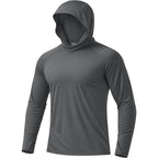 Boladeci Men'S Upf 50+ Sun Protection Hoodie Shirts Lightweight Long Sleeve Rash Guard Fishing Swim Shirts