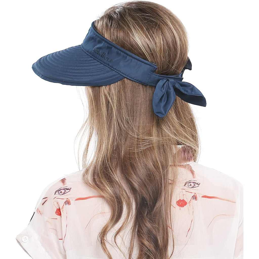 Wide Large Brim Sun Hat Summer UV Protection Thin Hat 2 in 1 Beach Sun Hat