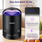 Fly Trap Indoor, Fruit Fly Traps For Indoors With Suction & Adjust Light | Plug-In Gnats Killer Catcher With 365-395 Nm Wavelengths For House Flies, Mosquito, Bug, Gnats, Low Noise, 10 Refills, Black