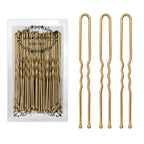 U Shaped Gold Hair Pins For Buns, 100 Pcs 2.8" Blonde Hair Pins For Women Hair Styling With Thick Hair