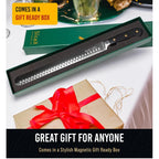 Bright Hobby Brisket Slicing Knife – 12" Brisket Knife, BBQ, Grilling Gifts For Men – Razor Sharp German Steel, Full Tang, Ergonomic Handle