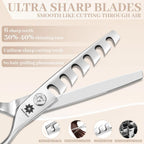 Professional 6 Inch Hair Cutting Scissors, Japanese 440C Steel Thinning Shear For Men/Women Cutting For Salon/Barber/Home