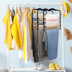 Closet Organizers And Storage,3 Pack Organization And Storage Pants-Hangers-Space-Saving,Velvet Hanger For Dorm Room For College Students Girls Boys Guys Hanging Jean Scarf