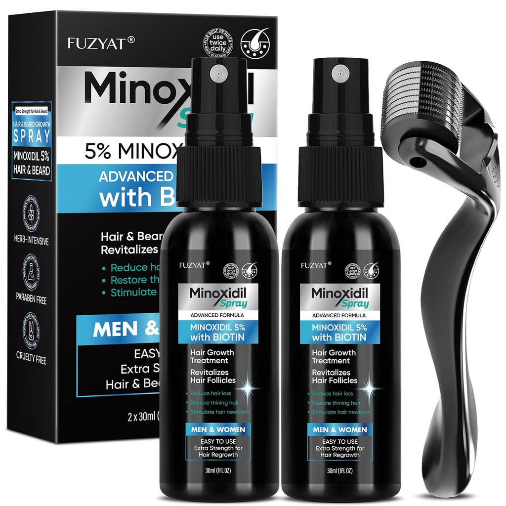 5% Minoxidil For Men Hair Loss Treatment, Minoxidil For Women Hair Growth Spray, For Men & Women, Supports Thinning Hair, With Biotin, Easy Daily Application (60Ml)