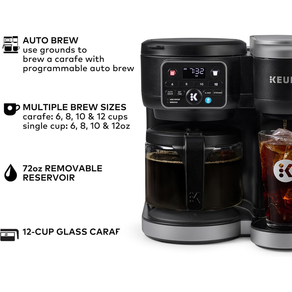 Keurig K-Duo Hot & Iced Single Serve & Carafe Coffee Maker, MultiStream Technology, 72oz Reservoir (Gen 2)