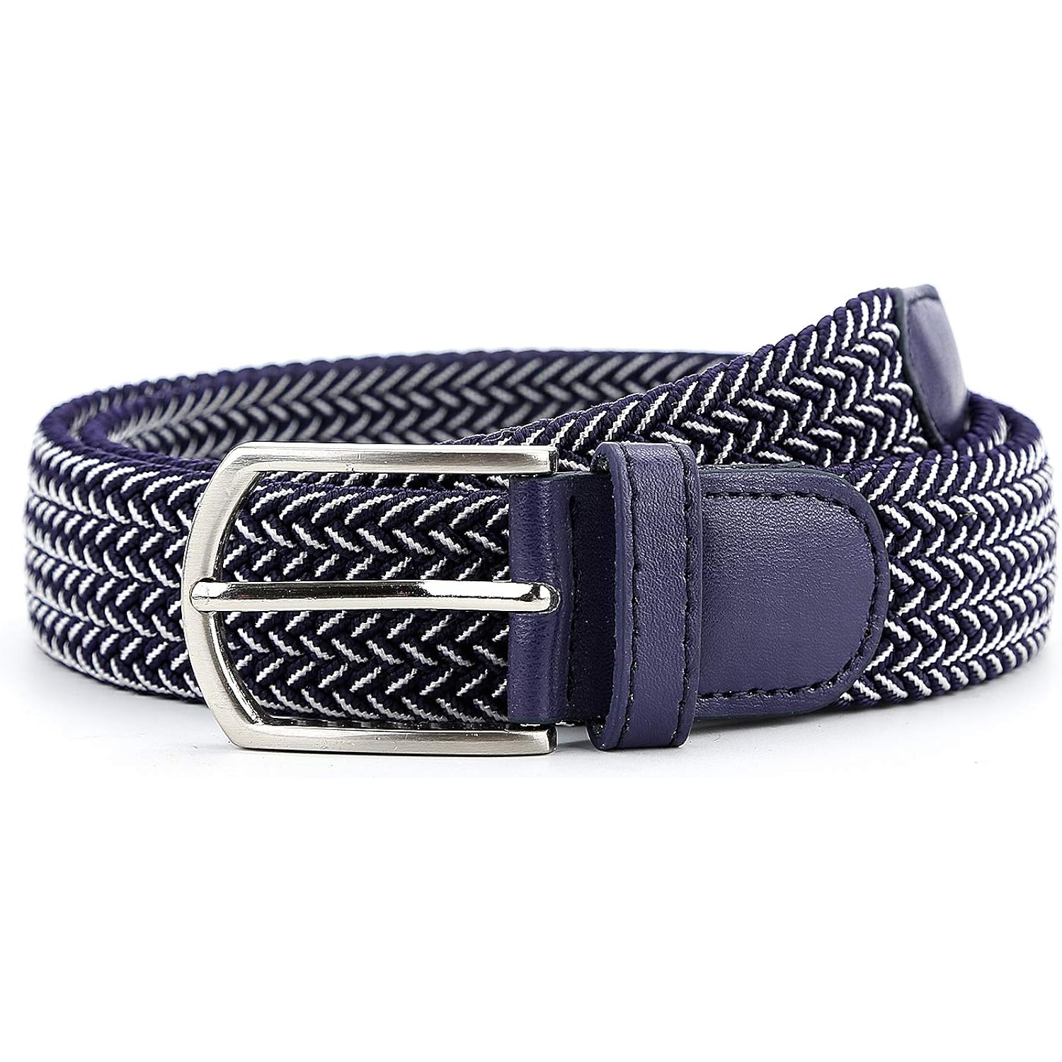 Braided Canvas Woven Elastic Stretch Belts For Men/Women/Junior With Multicolored