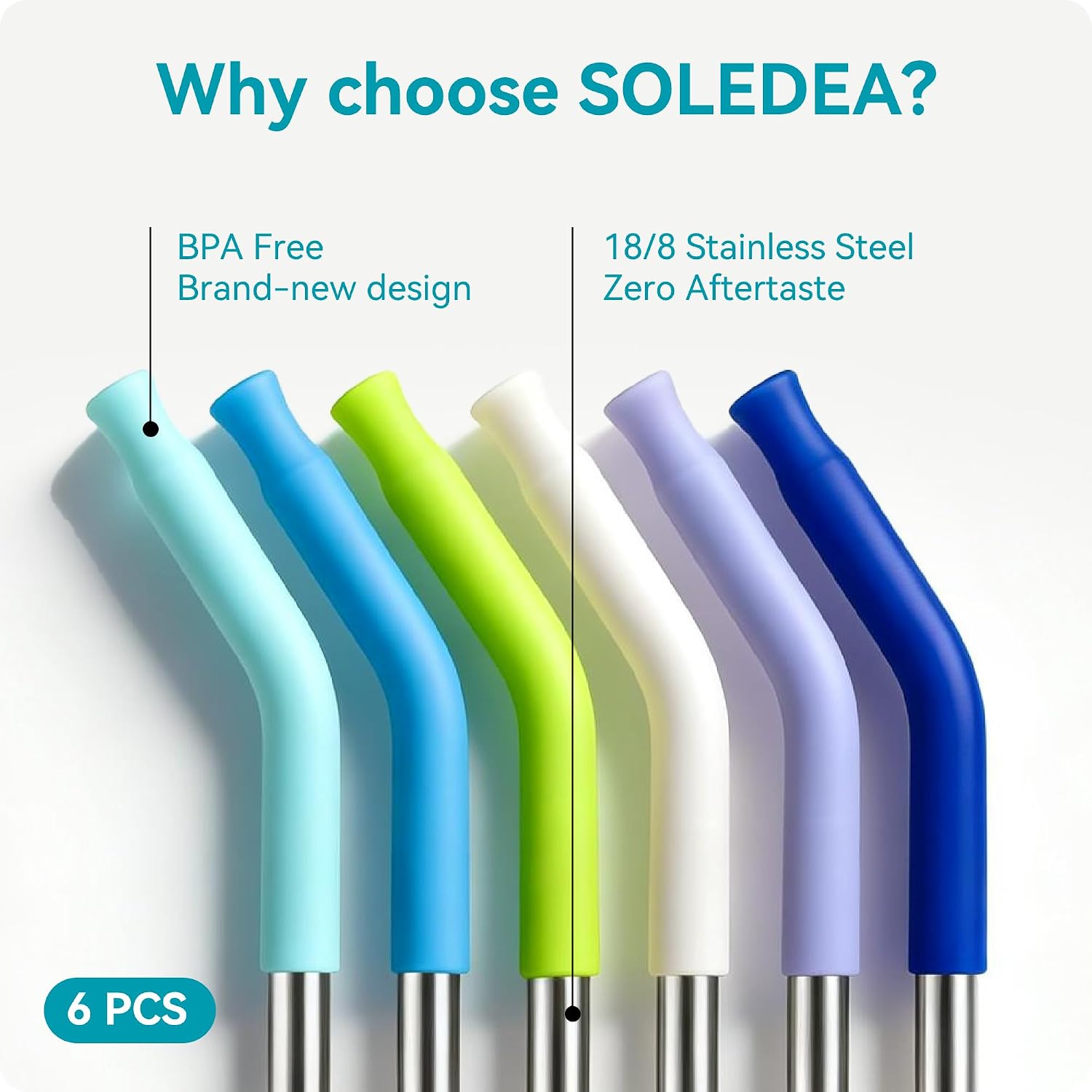 40 Oz Straight Metal Straws For 40 Oz Stanley Tumbler | 6 Pcs Stainless Steel Reusable Drinking Straw With Colourful Silicone Tips,Straw For Glass Cups, Bpa Free