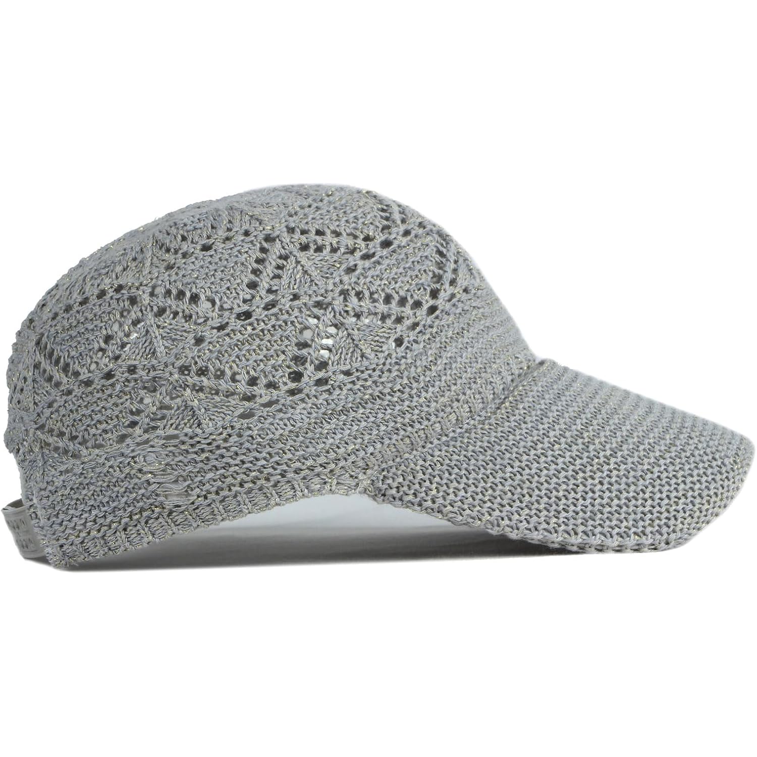 FASHIXD Knit Mesh Baseball Cap for Women Summer Yarn Trucker Hats Breathable Outdoor Hat Light Grey