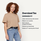 Amazon Essentials Women's Oversized-Fit Short Sleeve Crewneck Shirt