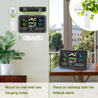 Dreamsky Weather Station Indoor Outdoor Thermometer Wireless, Atomic Clock | Digital Large Display With Backlight Dimmer, Usb Port, Inside Outside Temperature Humidity Monitor For Home (Plug-In)