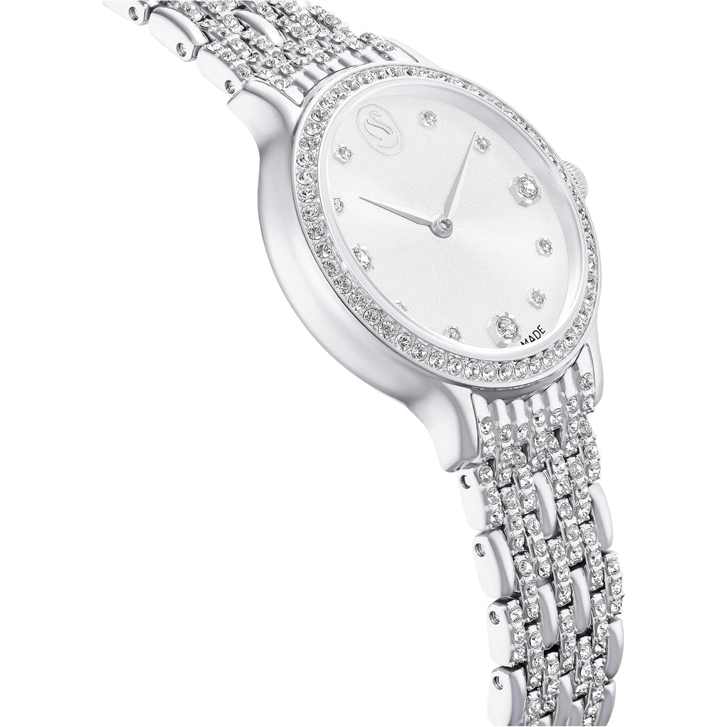 Swarovski Imber Watch, Swiss Made, Metal Bracelet, Silver Tone, Stainless Steel