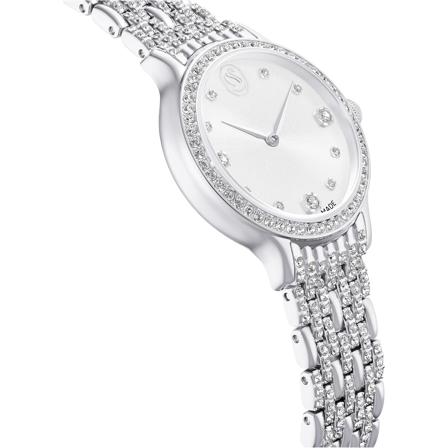 Swarovski Imber Watch, Swiss Made, Metal Bracelet, Silver Tone, Stainless Steel