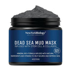 New York Biology Dead Sea Mud Mask For Face, Body | With Stem Cell And Collagen | Spa Quality Pore Refiner For Oily Skin | Natural Skincare For Women, Men | Tighten Skin | 4 Oz