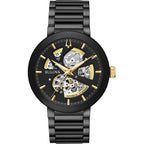 Bulova Men'S Modern 3-Hand Automatic Watch, Open Aperture Dial And Edge To Edge Crystal