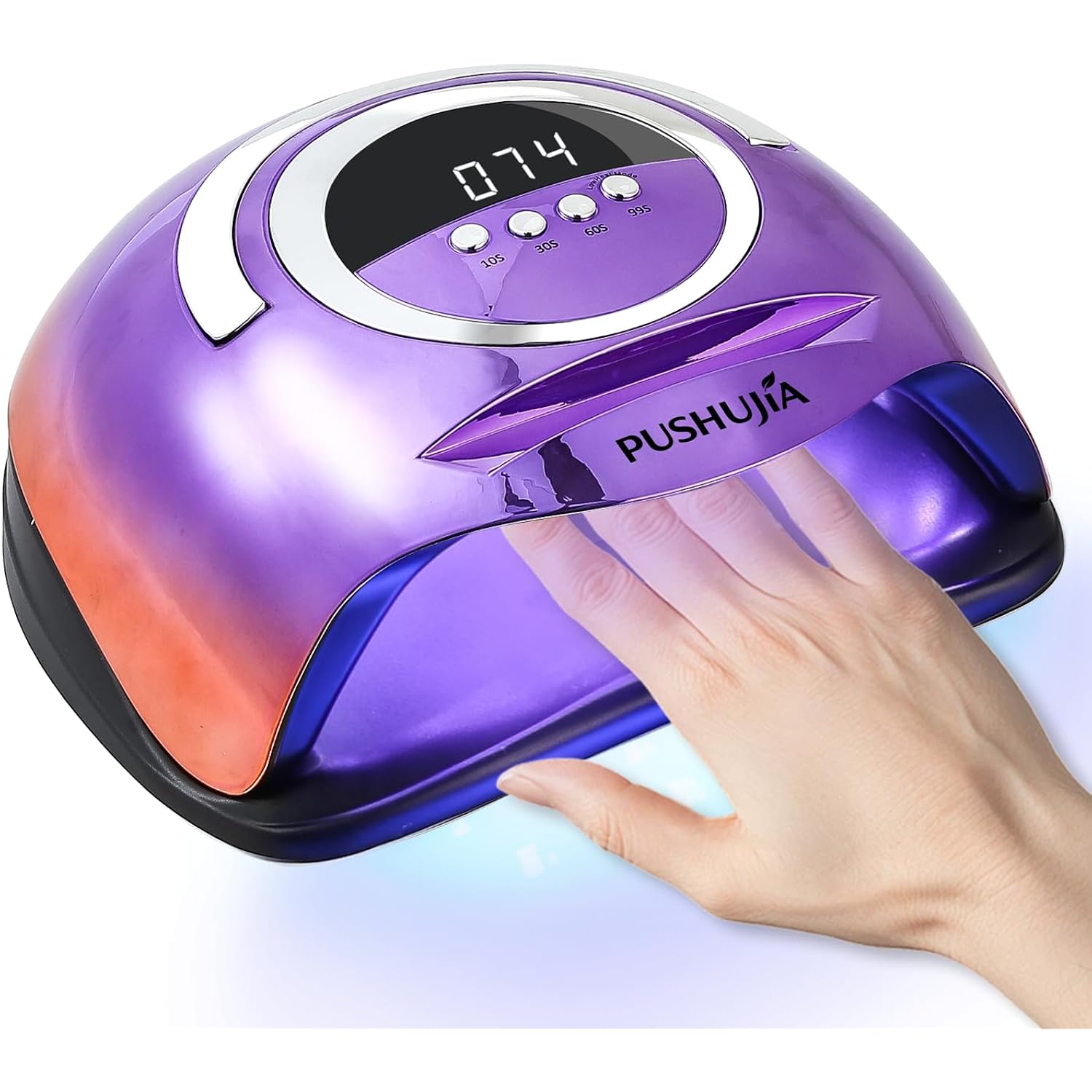 300W Professional Nail Lamp - Fast Curing, Auto Motion Sensor, 4 Timer Settings, 72 LED Even Coverage for Gel Polish - Salon & Home Use