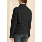 Bellivera Women'S Fleece-Lined Diamond Quilted Puffer Jacket Winter Coat | Stand Collar Casual Padded Outerwear With Soft Thermal Lining, Zipper Front, And Classic Stitched Surface