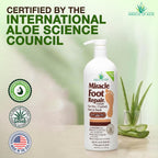 Miracle of Aloe Foot Repair Cream, 32 oz, 60% Pure UltraAloe, Non-Greasy Moisturizer for Dry, Cracked Feet and Callused Skin, Fast-Absorbing Deep Hydration, Diabetic Safe, Peppermint Scent