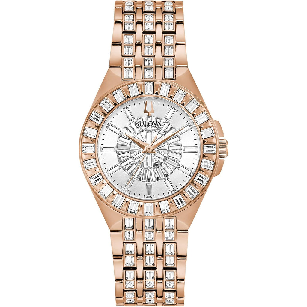 Bulova Ladies Quartz Phantom Rose Gold-Tone Stainless Steel Bracelet