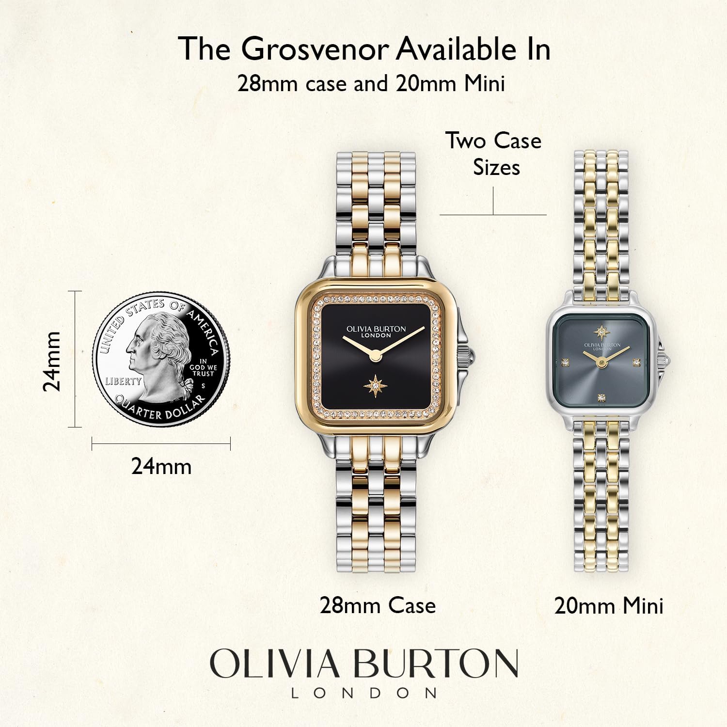 Olivia Burton Mini Grosvenor 20Mm Women’S Quartz Watch
