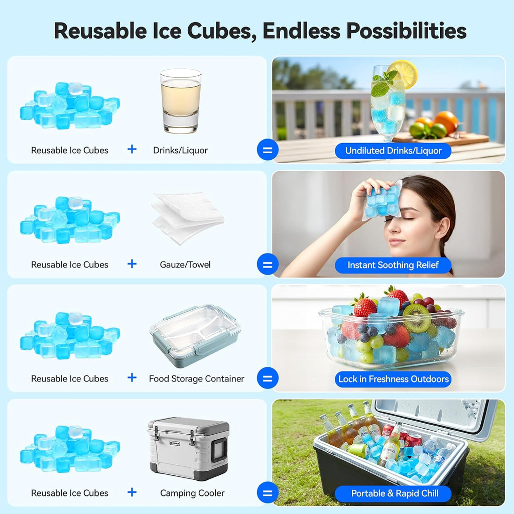 360 Pack Reusable Ice Cubes, Refreezable Plastic Ice Cubes | Bpa-Free Ice Packs For Lunch Boxes, Coolers, Without Diluting Drinks For Party Hosts & Outdoor Ice Baths Enthusiasts