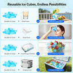 360 Pack Reusable Ice Cubes, Refreezable Plastic Ice Cubes | Bpa-Free Ice Packs For Lunch Boxes, Coolers, Without Diluting Drinks For Party Hosts & Outdoor Ice Baths Enthusiasts