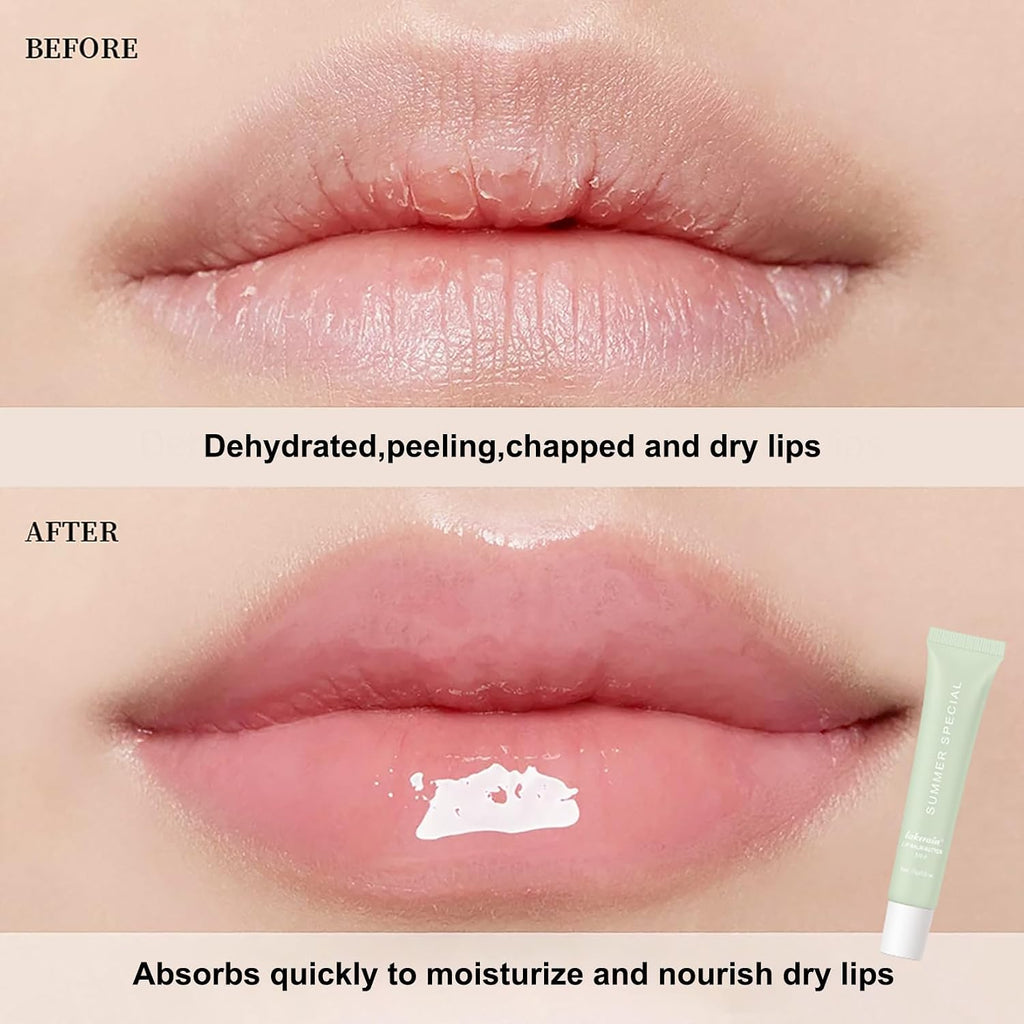 4 Pcs Lip Glossy Butter Nourishing Balm,Lightweight,Non-Sticky,Long-Lasting Lip Care Set