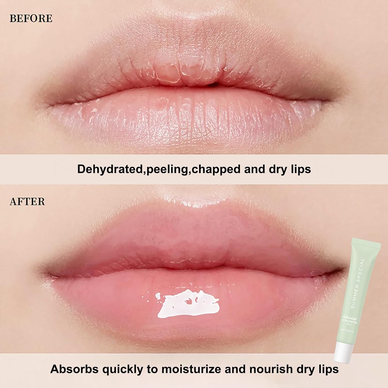 4 Pcs Lip Glossy Butter Nourishing Balm,Lightweight,Non-Sticky,Long-Lasting Lip Care Set