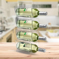 Set Of 4 Refrigerator Wine Rack, Cabinet Water Bottles Storage Organizer, Stackable Wine Rack For Kitchen Countertop Save Space, 1-Bottle 4 Packs