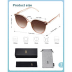 SOJOS Sunglasses Womens Trendy 2025 Classic Round Retro Vintage Shades Large Frame Sunnies SJ2067