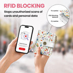 Small Wallet For Women, Rfid Blocking Bifold Card Holder Wallet With 10 Card Slots, Cash Compartment, Zipper Coin Pocket & Id Window, Cute Soft Vegan Leather Compact Wallet, Wildflower