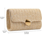 Elegant Clutch Purse For Women Straw Clutch Formal Evening Bag For Wedding Party Dinner